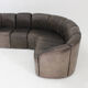 Vintage modular leather sofa and armchair Walter Knoll Piccolino 1960s