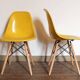 2 Yellow DSW Chairs by Charles and Ray Eames for Herman Miller