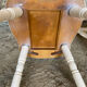 Pair of vintage white wooden bistro chairs