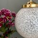 Suspension globe vintage en verre de Clichy blanc