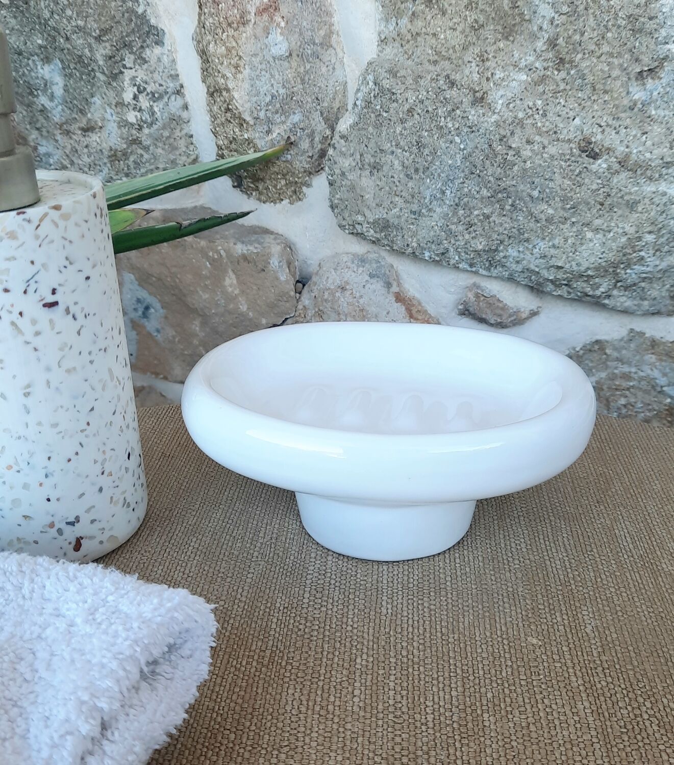 Old soap dish to stand