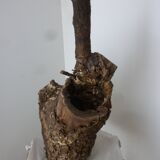 Brutalist turned wood lamp