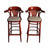 Pair of high bistro stools