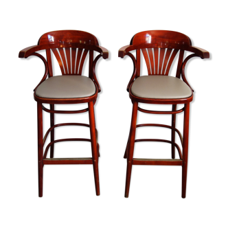 Pair of high bistro stools