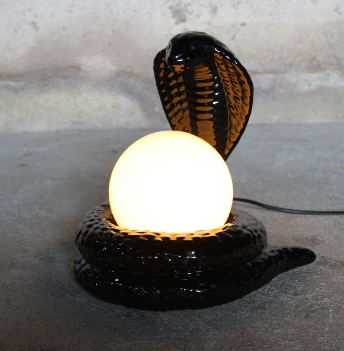 Vintage cobra snake lamp
