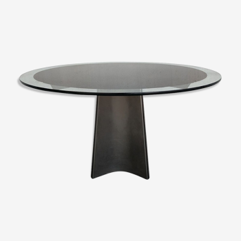 Table de repas ronde par Luigi Saccardo pour Maison Jansen 1970