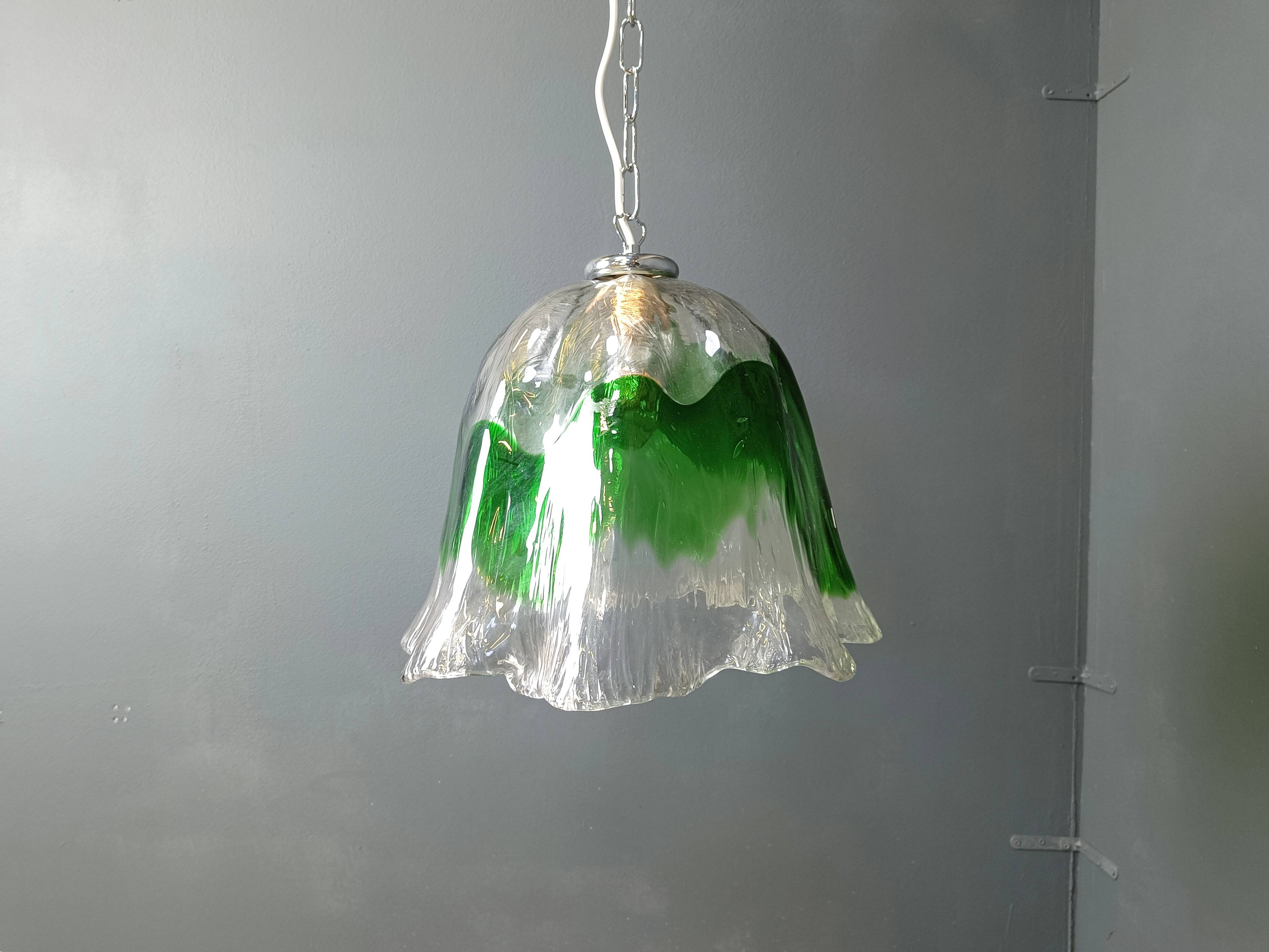 Vintage murano glass pendant light, for Mazzega, 1960s