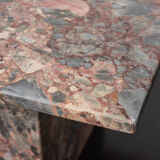 Pink marble side table, Italy 1970s