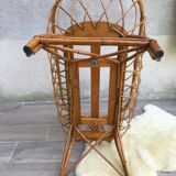 Vintage rattan cradle