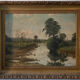 Paysage de campagne huile sur toile de l'école française 20ème siècle