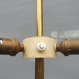 Brass floor lamp with neo-classical 3-light shelf