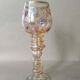 Roemer wine glass in blown enamelled glass, 19th century