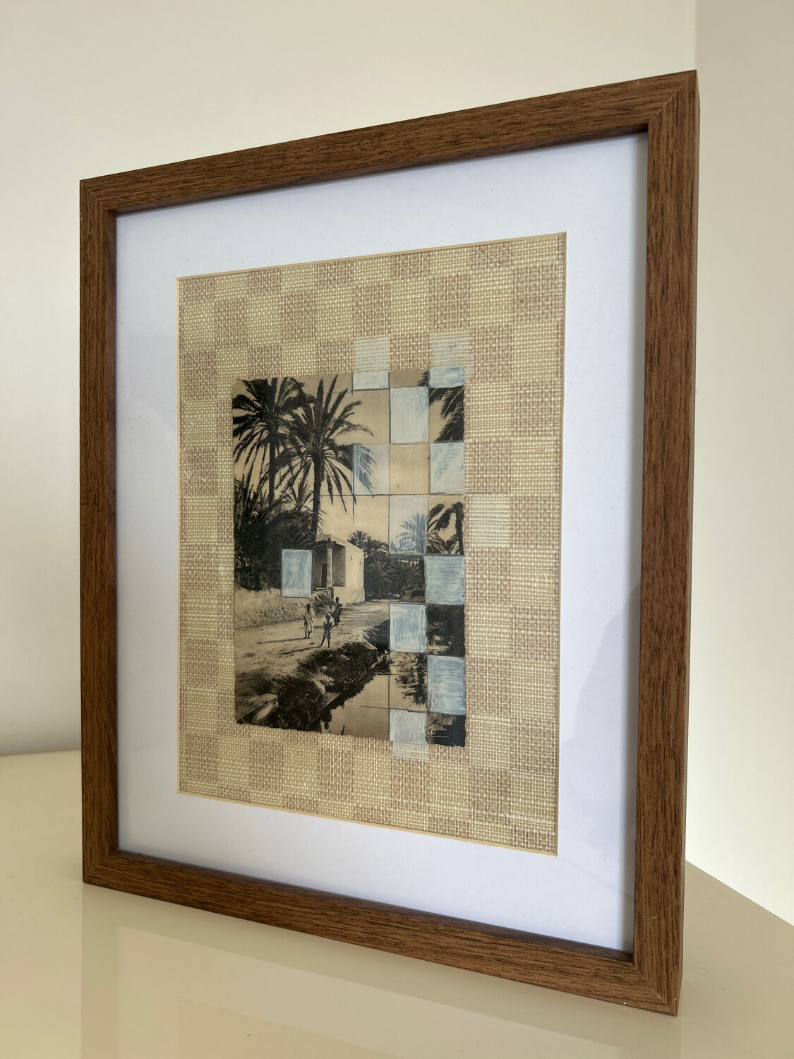 Collage and acrylic frame