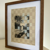 Collage and acrylic frame