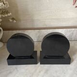pair of marble and onyx Art Deco bookends