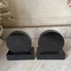 pair of marble and onyx Art Deco bookends
