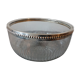 Ancien saladier en cristal taille et monture argent massif poincon minerve, baccarat