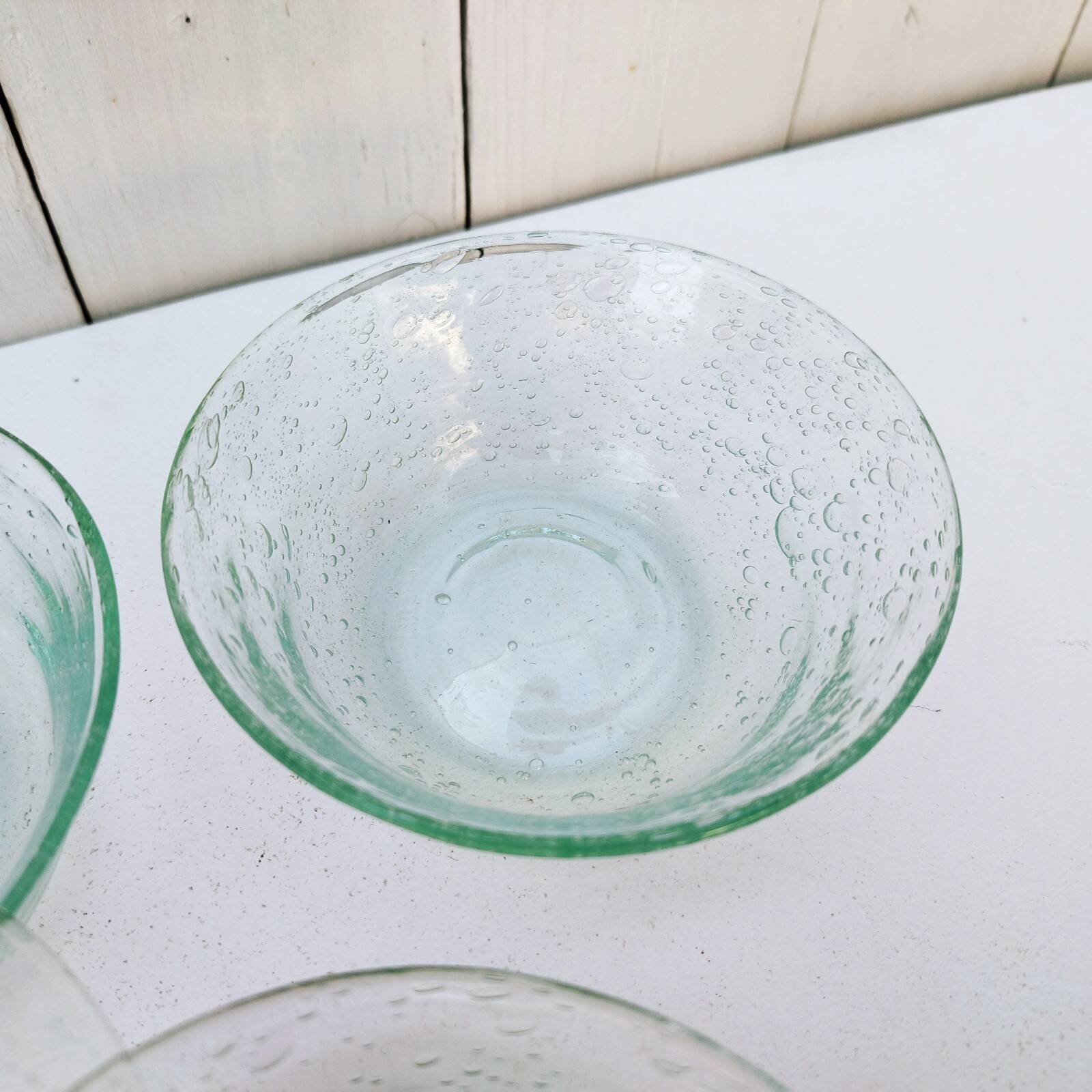Vintage Biot glassware blown glass ramekins