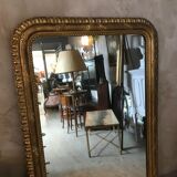 Golden wood mirror - 140x88cm