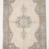 5x9 Classic Brown & Beige Vintage Rug, 163x267Cm