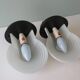 Lot of 2 vintage wall sconces, 1970-1980 Happylight, Netherlands