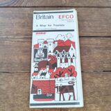 Vintage map of Great Britain 1972