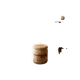Pouf coffre cylindrique en fausse fourrure 1970
