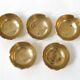 5 vintage ashtrays in gilded brass 1960
