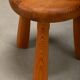 Scandinavian wooden tripod Stool solid pine in style of Ingvar Hildingsson