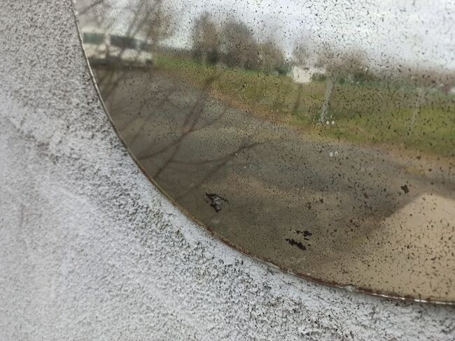 Old round mirror