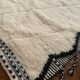 Moroccan Berber carpet beni Ouarain zanafi white and black diamonds 160x250cm