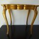 Side coffee table gilded wood decoration flowers year 60