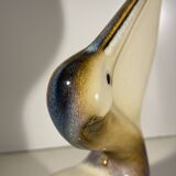 Bird sculpture, polychrome ceramic, Goebel, Germany 1984