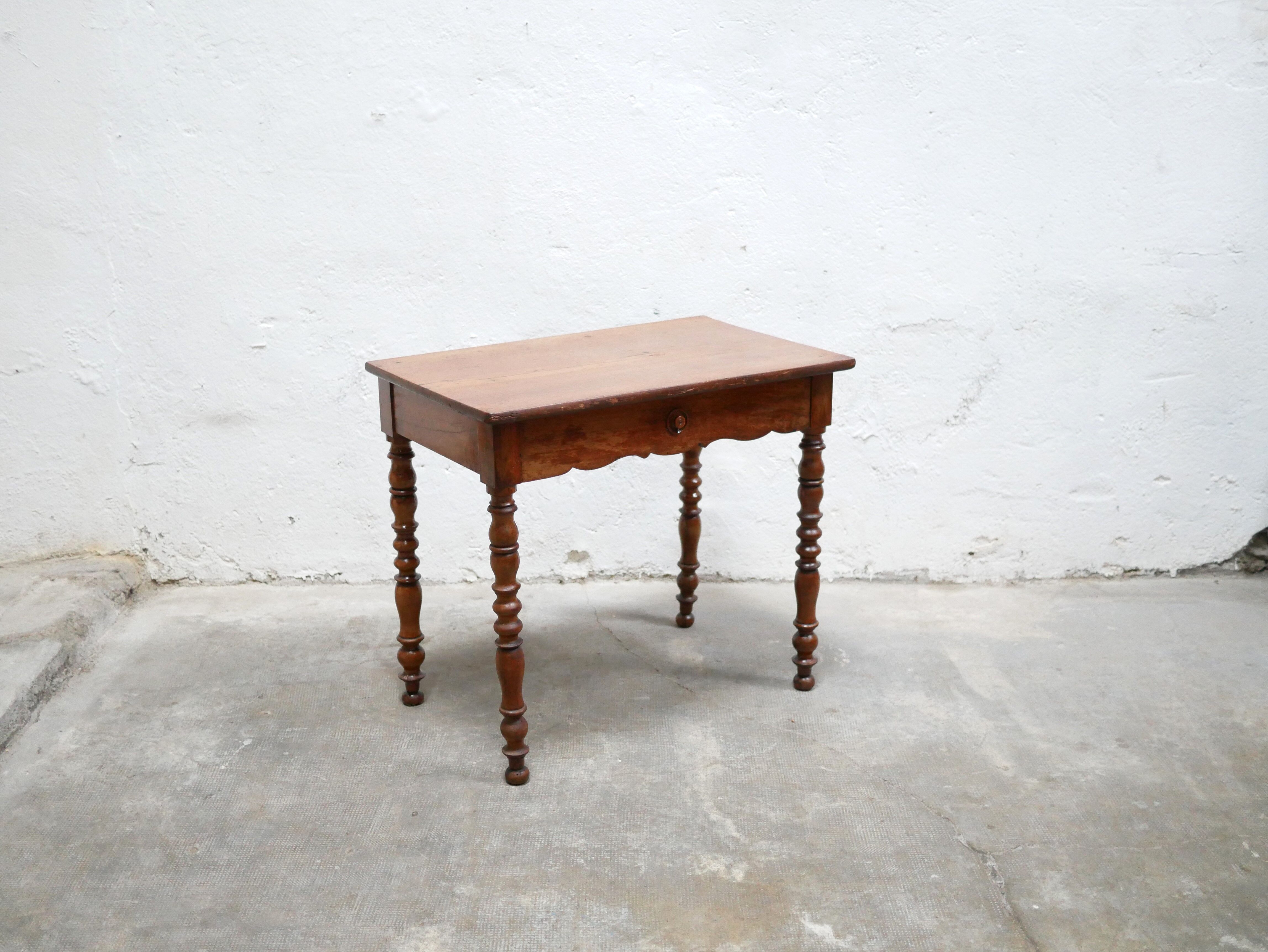 Vintage wooden desk side table
