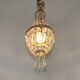 French Empire Style Bronze Single Montgolfier Crystal Basket Chandelier