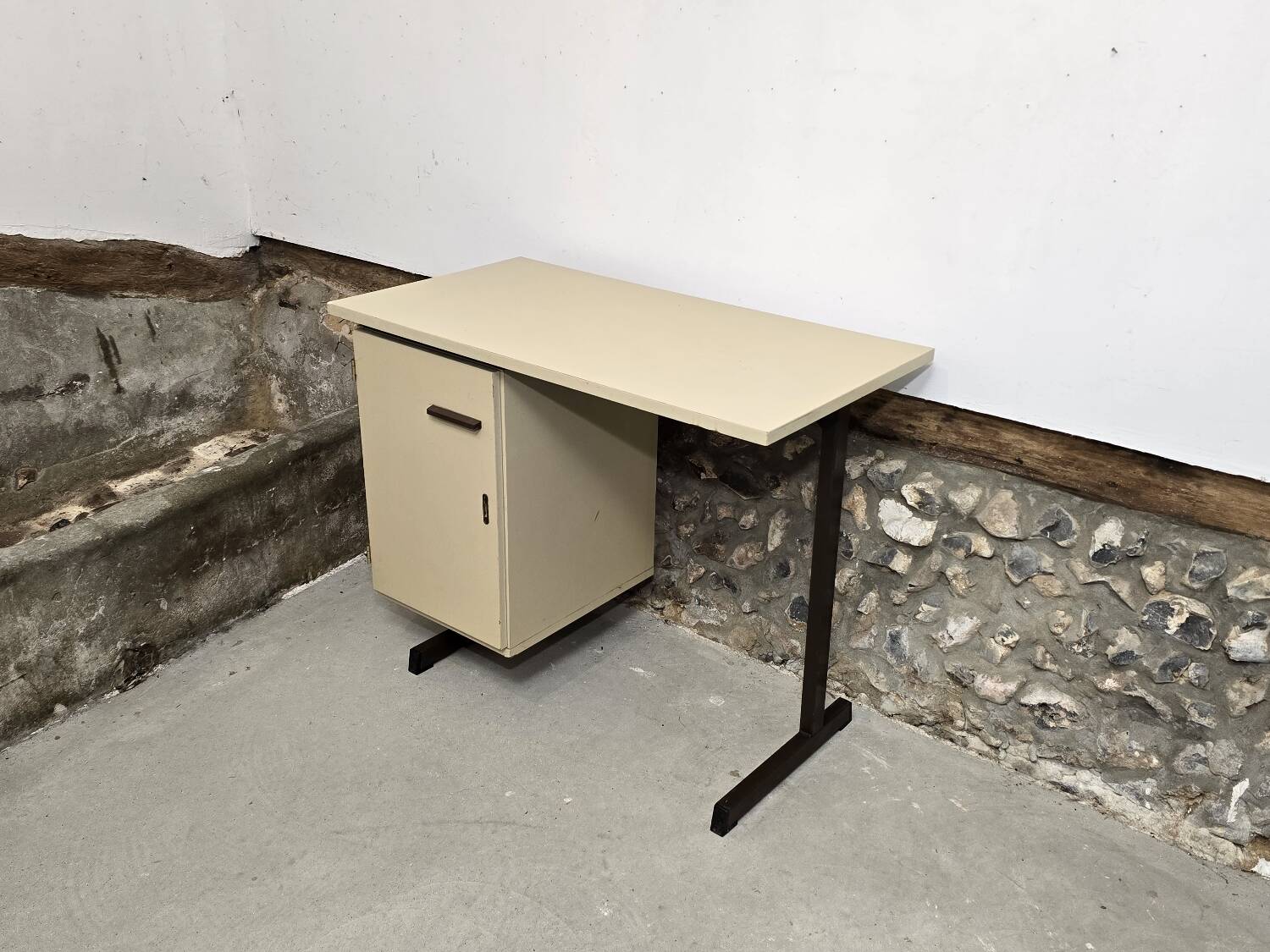 Beige Formica desk 1970