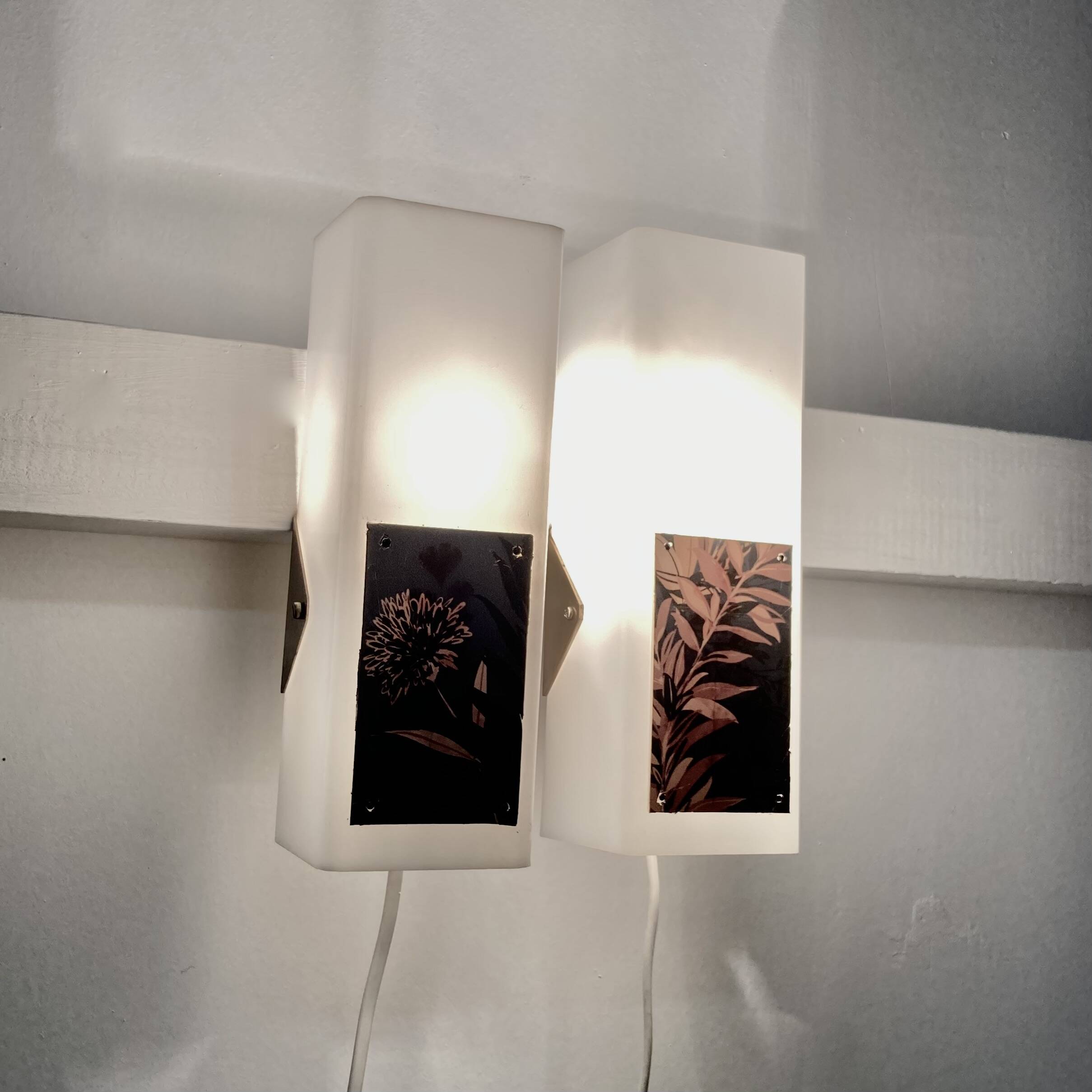 Pair of Scandinavian design wall lights from the 1950s.
