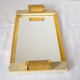 Plateau miroir bois et métal