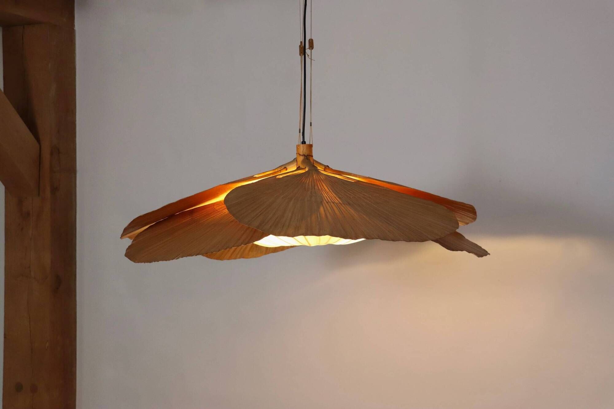 Hana I Chandelier, Uchiwa Series By Ingo Maurer For Design M, Germany, 1970s