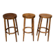 Trio de tabourets hauts de bistrot vintage