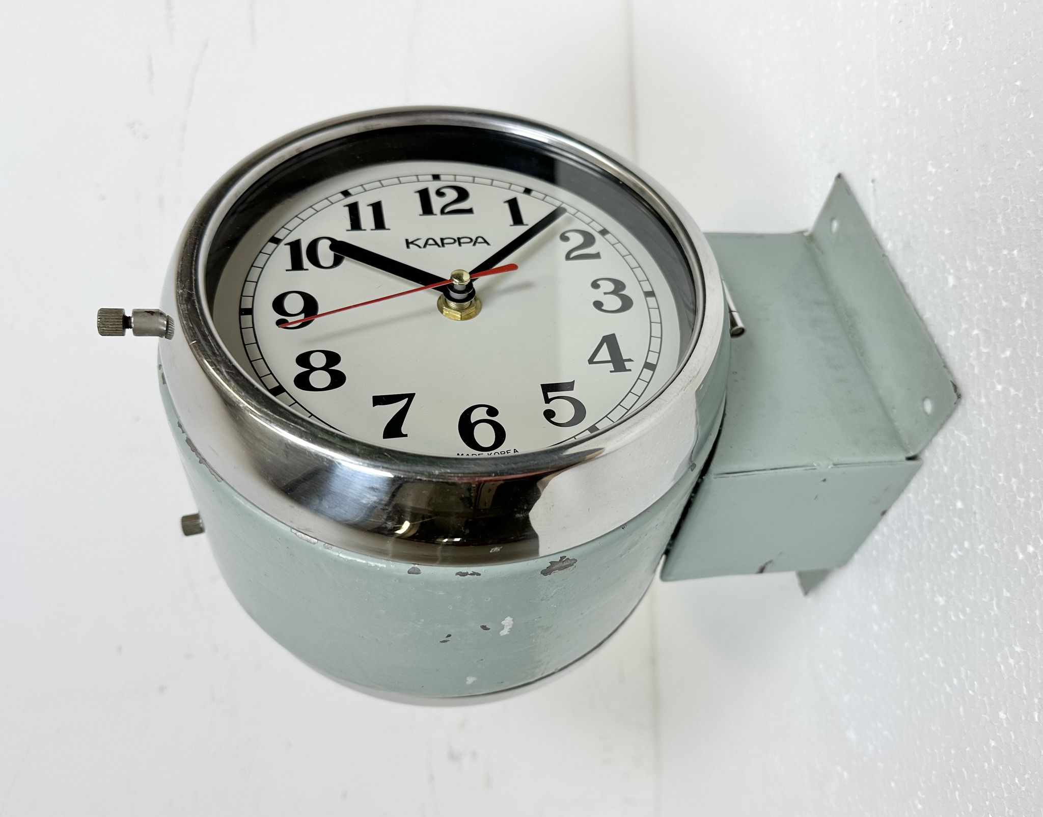 Vintage Green Kappa Maritime Double-Sided Wall Clock, 1980s