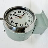Vintage Green Kappa Maritime Double-Sided Wall Clock, 1980s