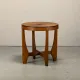 Dutch Art Deco Modernist Amsterdam School side table in Oak