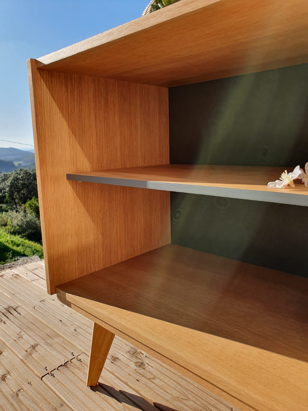 Vintage sideboard with compass feet