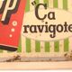 Metal plate sign