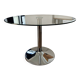 Kavehome glass and chrome dining table