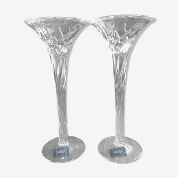 Pair of Mikasa Crystal candlesticks