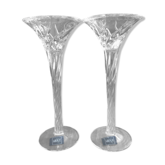 Pair of Mikasa Crystal candlesticks