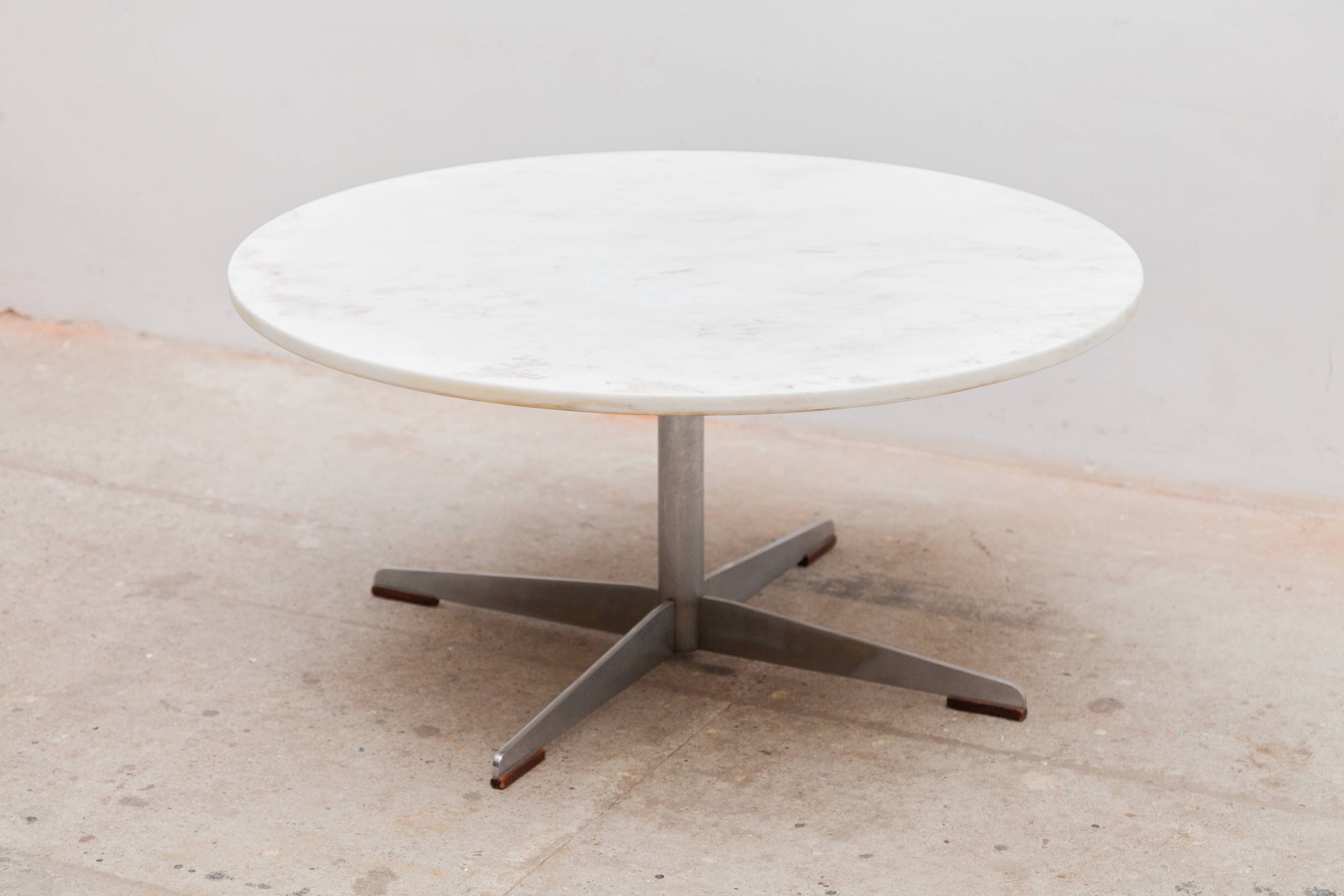 Mid-Century Marble Round Coffee Table, 1960s