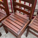 Set of 8 Antique Brutalist Dining Chairs